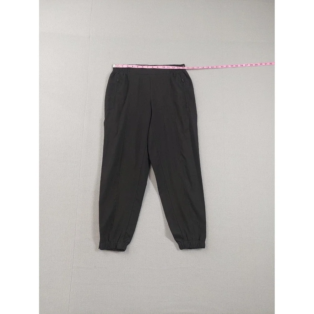 Old Navy Men Jogger Pants M Black Pull On Elastic Waist Pockets Tapered Active